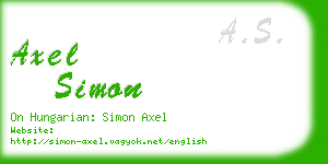 axel simon business card